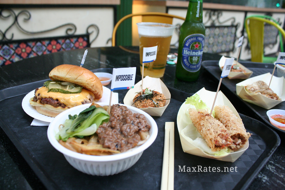 All dishes of Impossible Foods: Lau Pa Sat 2019.