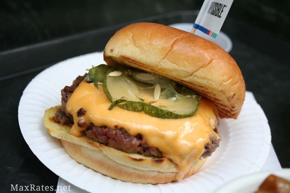 Park Bench Deli's Impossible Burger at Impossible Foods: Lau Pa Sat 2019.