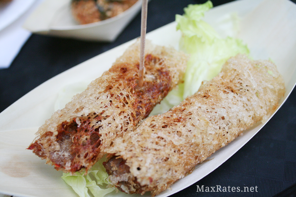 Sunny Viet Vietnamese Cuisine's Impossible Crispy Spring Rolls at Impossible Foods: Lau Pa Sat 2019.