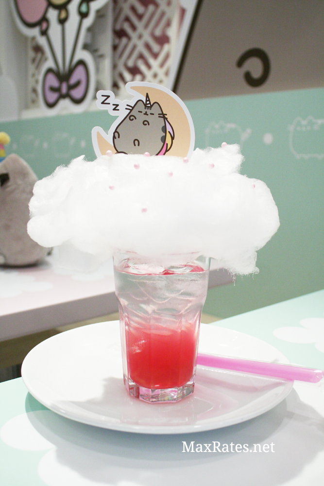 Pusheenicorn Pretty-in-Pink Peach Soda at Pusheen x Kumoya Cafe 2019.