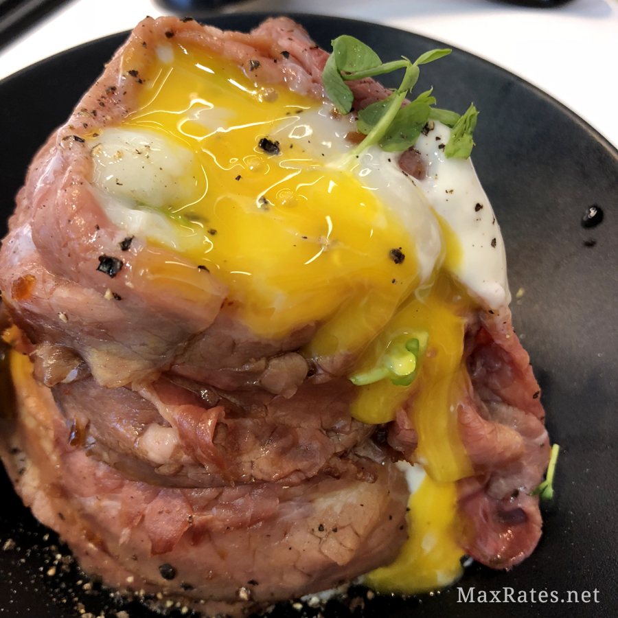 Large wagyu gyudon at Gyu Nami, Orchard Gateway - an egg showcase. Taken with an iPhone.